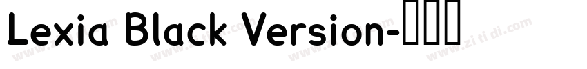 Lexia Black Version字体转换